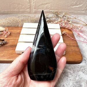 Beautiful Black Onyx Flame
